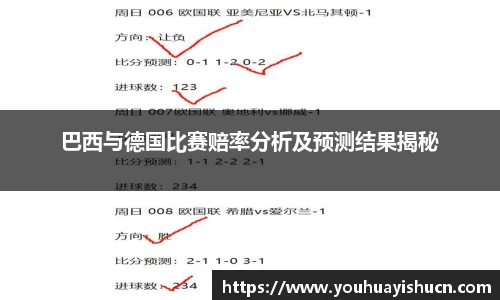 巴西与德国比赛赔率分析及预测结果揭秘